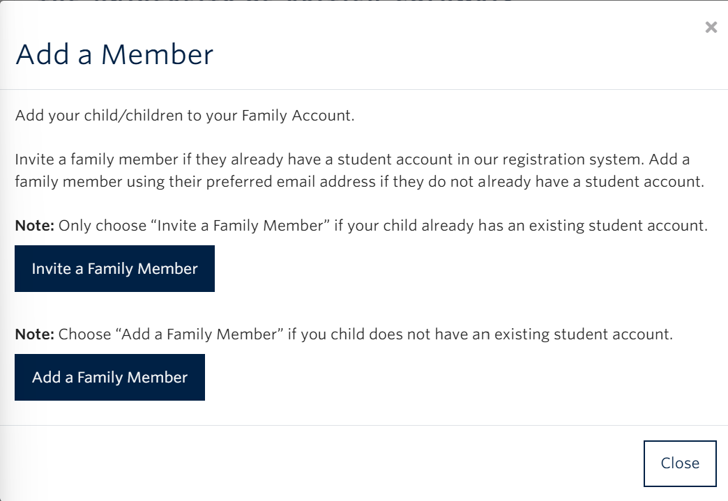 Screenshot of how to add family member step 3
