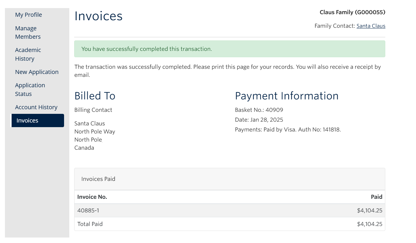 Screenshot of how to pay balance step 7