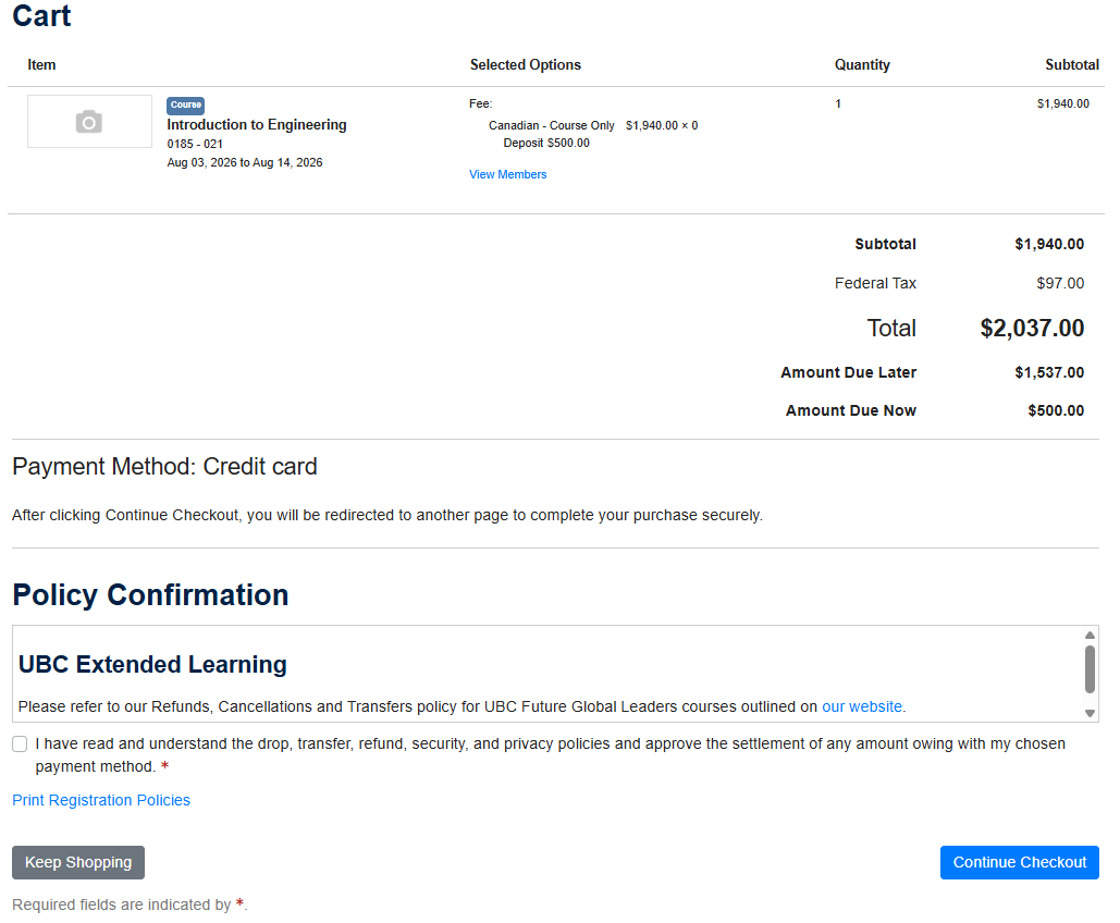Screenshot of how to Checkout step 8